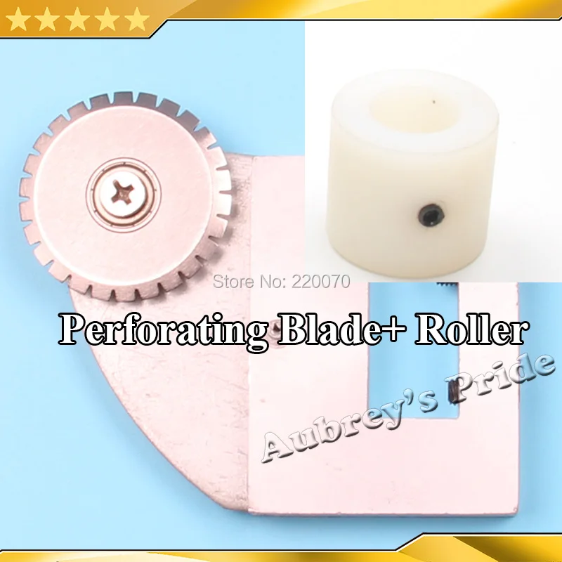

1Pcs of Perforating Blade + Under Roller Wheel of 18inch 460mm Electric Creasing Cutting Perforator 3 Function Machine Cutter