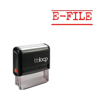 

Bbloop 'E-FILE' Self-Inking Office Stamp, Rectangular Typewriter Style