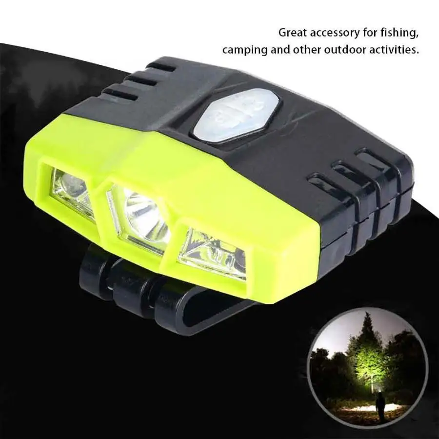 

Rechargeable USB Charging headlight Outdoor Cap Hat LED Light Headlamp Clip Headlight for Night Fishing Camping head lamp