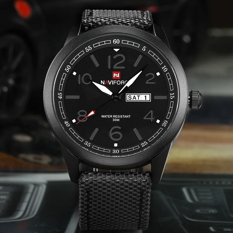 NAVIFORCE мужские модные роскошные часы повседневные кварцевые наручные с