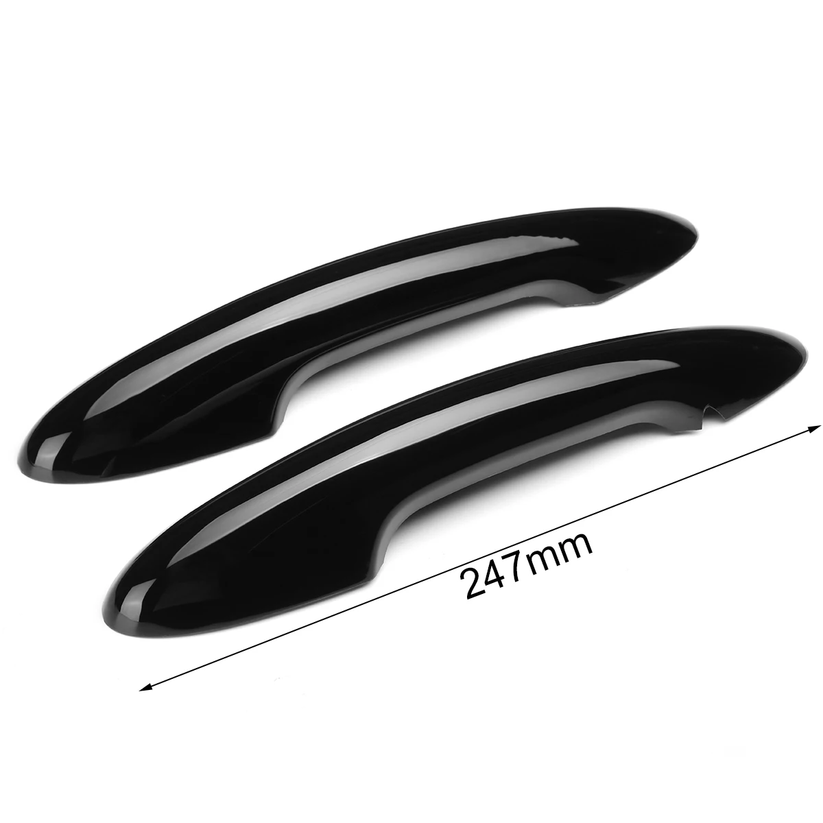 2 piezas cubierta de la manija de la puerta para BMW Mini Cooper S R57 R53 R56 brillo Auto Exterior piezas negro cubierta de la manija de la puerta Trim