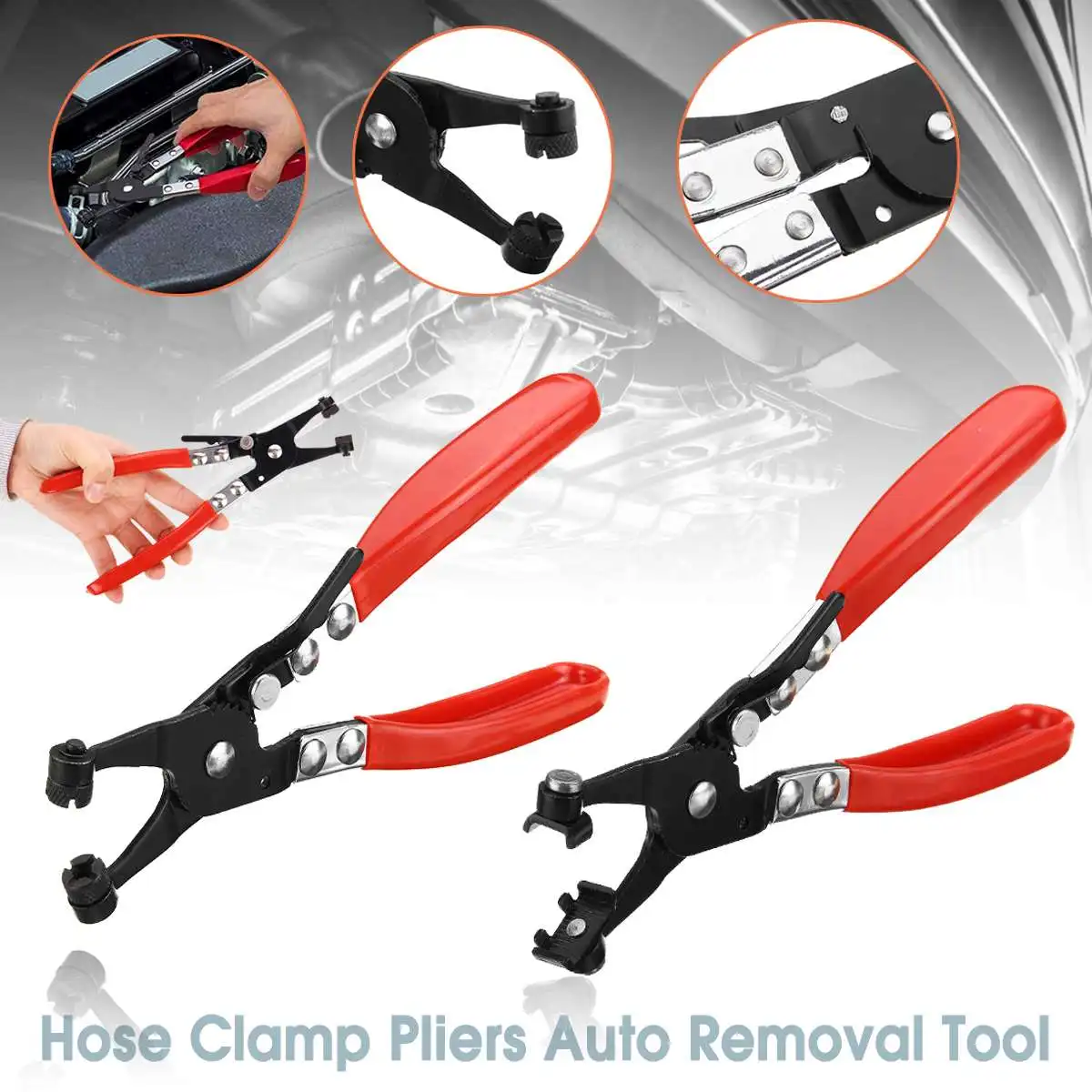 Car Water Hose Flat Band Ring Hose Clamp Handling Pliers Swivel Jaw