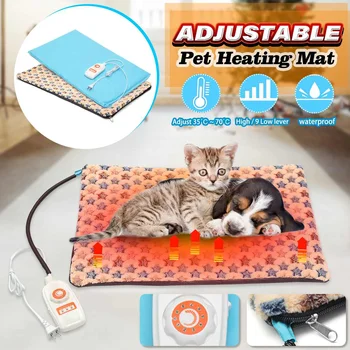 

10 Level 40x60cm Electric Heater Waterproof Adjustable Heated Mat Dog Cat Pet Heating Pad Bed Blanket Winter Heated Glove Carpet