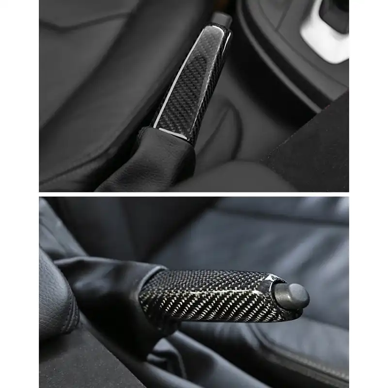 For Bmw E46 E90 E92 E60 E39 F30 F34 F10 F20 Accessories Universal Carbon Fiber Car Handbrake Grips Cover Interior Trim