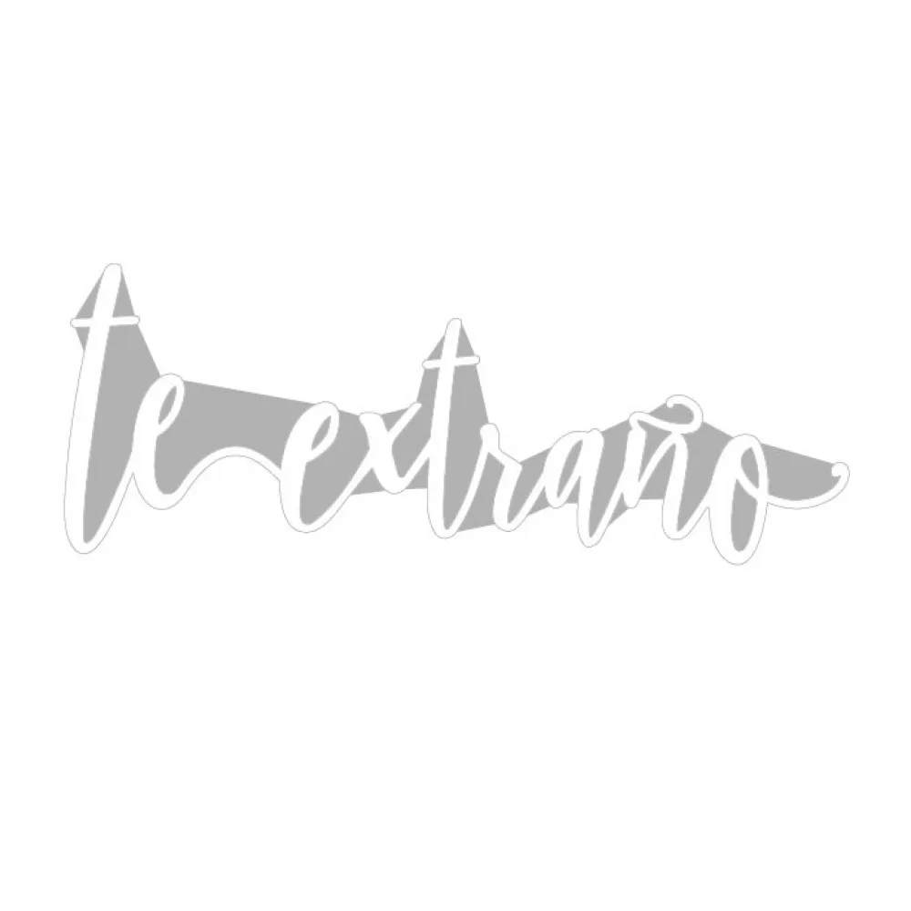 

Te Extrao (I Miss You) Spanish Word Metal Cutting Die Stencil For Scrapbooking Paper Cards Crafts New Valentine's Day Dies