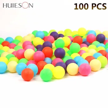 Картинка 100 шт./упак. Цветные мячи для пинг-понга 40 мм 2,4 г развлекательные мячи для настольного тенниса смешанные цвета для игры и рекламы