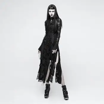 

Punk Rave Women's Gothic Rero Distressed Lace Rope Dress OPQ-200