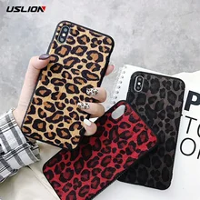 USLION плюшевый леопардовый чехол для телефона для iPhone 11 7 8 Plus X XR XS Max леопардовый чехол s для iPhone 11 Pro Max 6S Plus задняя крышка