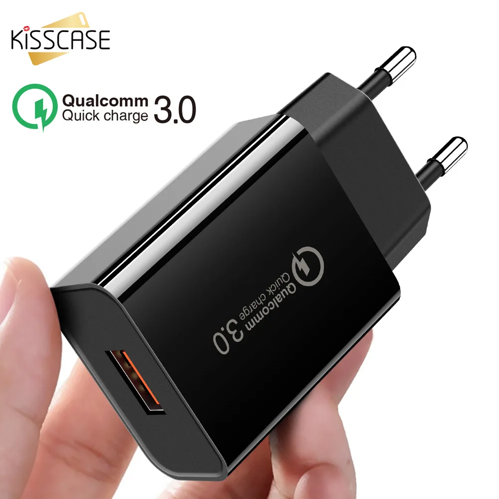 

KISSCASE Universal 3.0 USB Fast Charger For iPhone XS MAX XR X Xiaomi Phone Quick Charge For Samsung S10 S9 Huawei P20 Charging