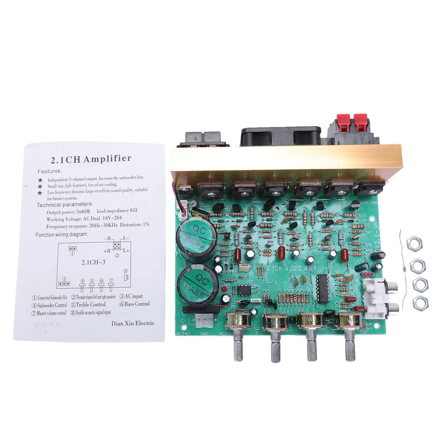 Online Amplificador de Audio de 2,1 canales, 240W de alta amplificador potencia subwoofer de Amp Dual Ac18 24V Teatro en Casa