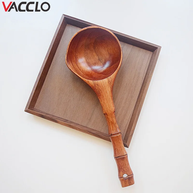 

Vacclo Creative Wooden Spoon Teaspoon Kitchen Cooking Utensil Tool Soup Catering Spoon Tableware Kitchen Accessories