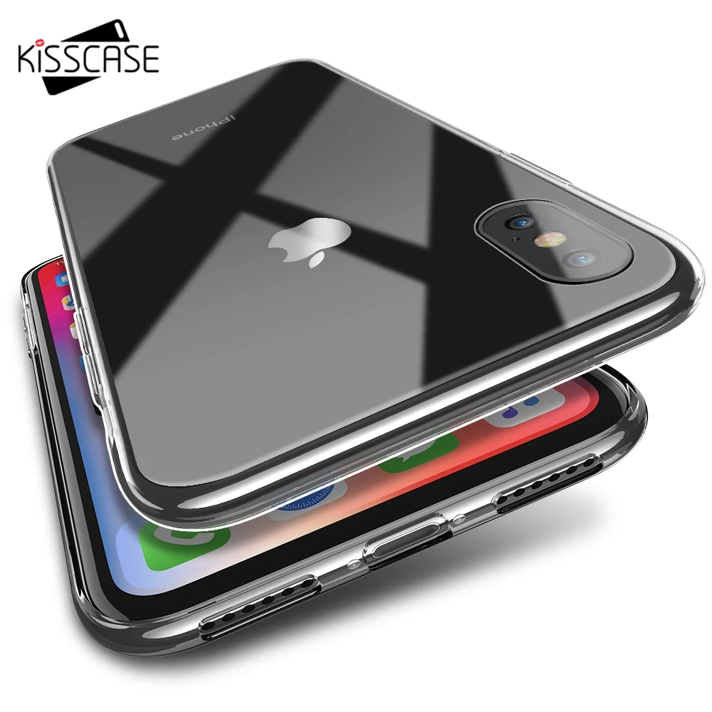 KISSCASE Transparent Phone Case For iPhone X XS Max 7 8 XR Soft TPU Cover 5 5S SE 5C 6 6s Back Coque Funda |