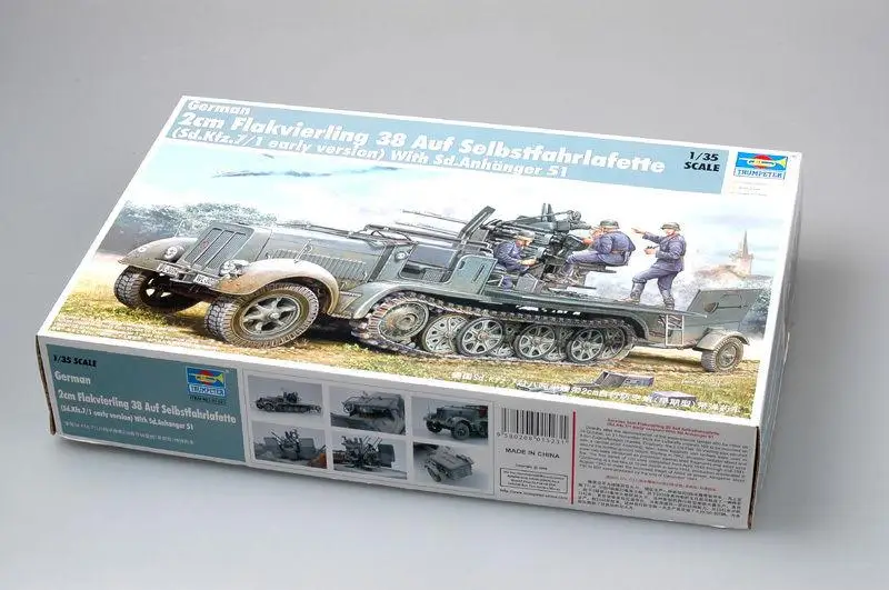 Trumpeter 1/35 01523 Flakvierling 38 Sd.Kfz.7/1 Early Version | Игрушки и хобби