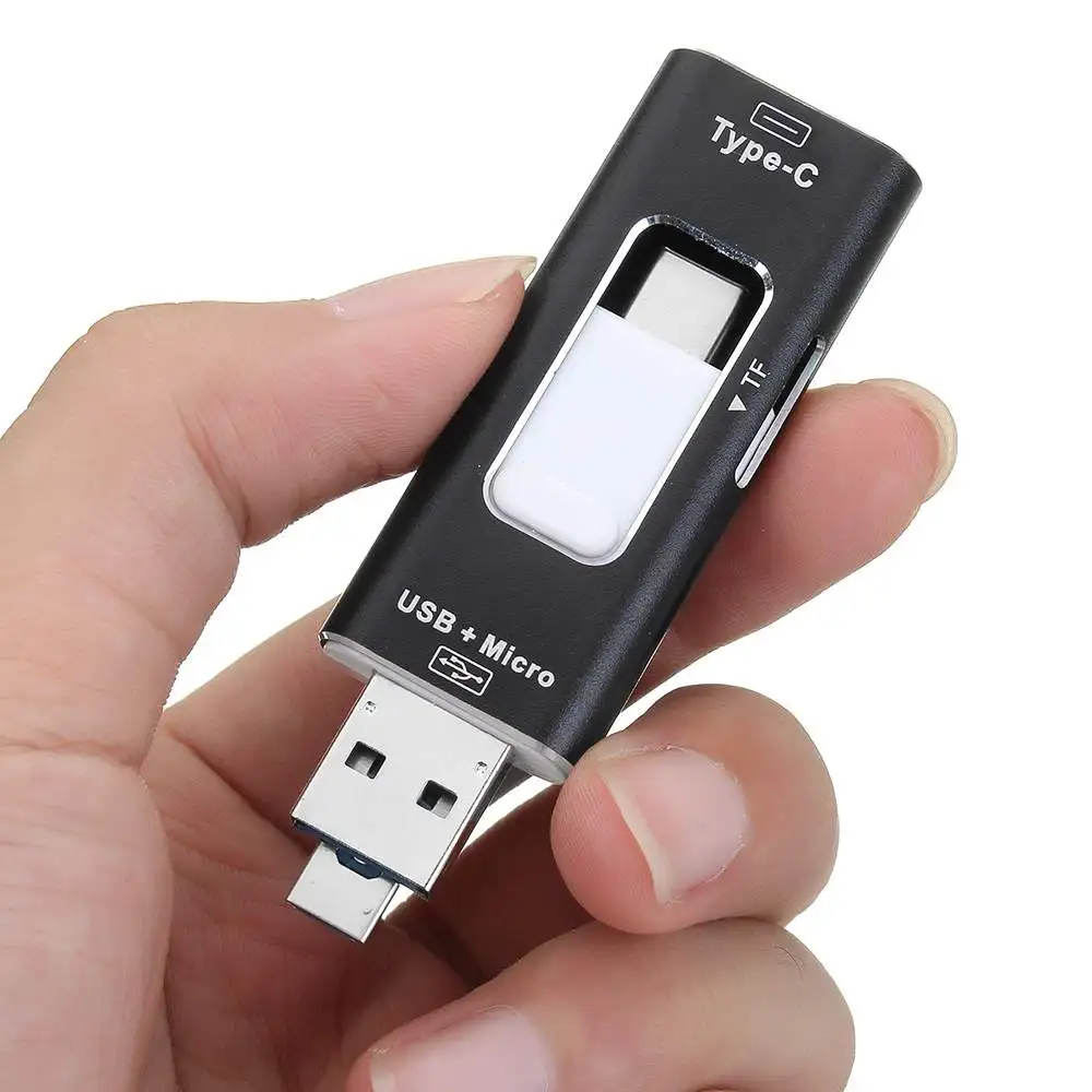 

LEORY Memory 3 in 1 Memory Card-Reader For Type C Micro/USB 2.0 Micro SD-Card/TF Card OTG Reader For iPad/iPhone Card Adapter