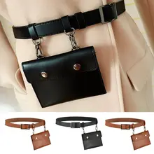 Поясная Сумка женская квадратная пряжка на ремне кожаная нагрудная маленькая сумка для телефона Женская поясная сумка Bolosa