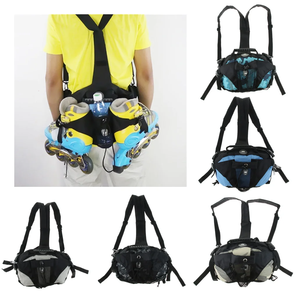 Outdoor Roller Inline Skates Storage Bag Shoulder Backpack Skate Sneakers