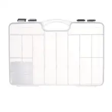 29X19X6 см, отсеки для рыболовных коробок, двухсторонняя прозрачная видимая пластиковая коробка для рыболовных приманок, прочная коробка для рыболовных снастей