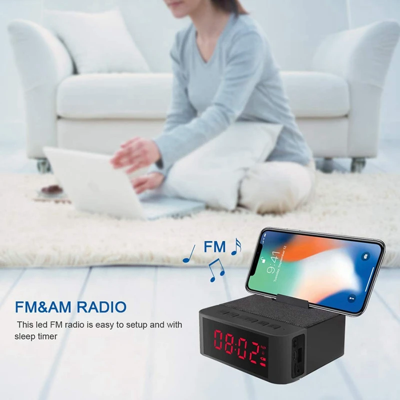 Цифровой радио Будильник все в одном дизайн с беспроводным динамиком Am/Fm Usb порт