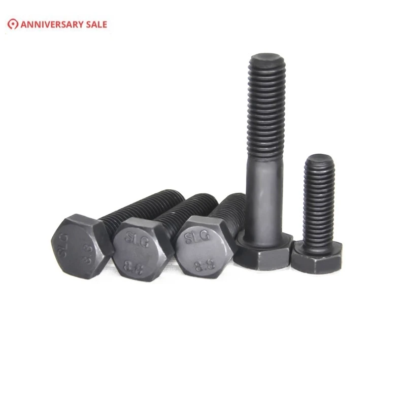 Pack of 30 Solid Brass Full Nut Hexagon M8 1.25mm Pitch Hex Bolt Screw Din 934
