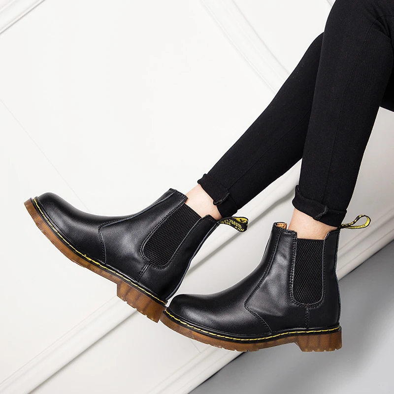 black slip on boots womens