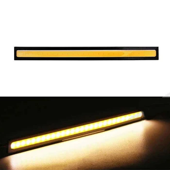 

2Pcs/Set 17cm Aluminum Yellow 12V LED Car DRL Daytime Running Light Fog Driving Lamp Bar Stripes Panel Car Working Lights