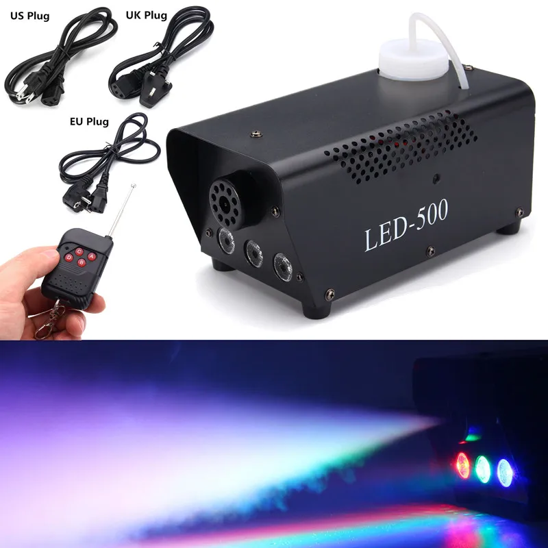 500 Вт RGB светодиодный противотуманный аппарат с дистанционным управлением Освещение DJ вечерние дымометатели