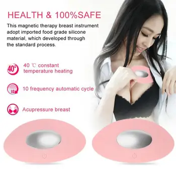 

Portable Electric Breast Massager Chest Enlargement Heating Therapy Stimulator Silicone Vibrating USB Rechargeable Beauty Bra
