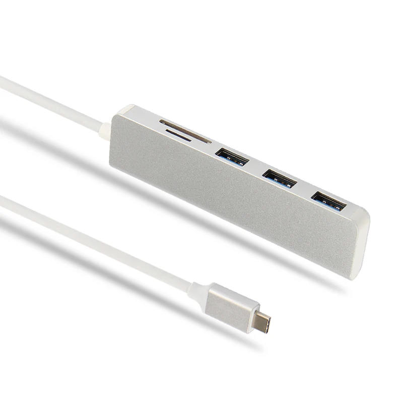 5 в 1 концентратор Type C из алюминиевого сплава адаптер для считывания карт USB 3 0