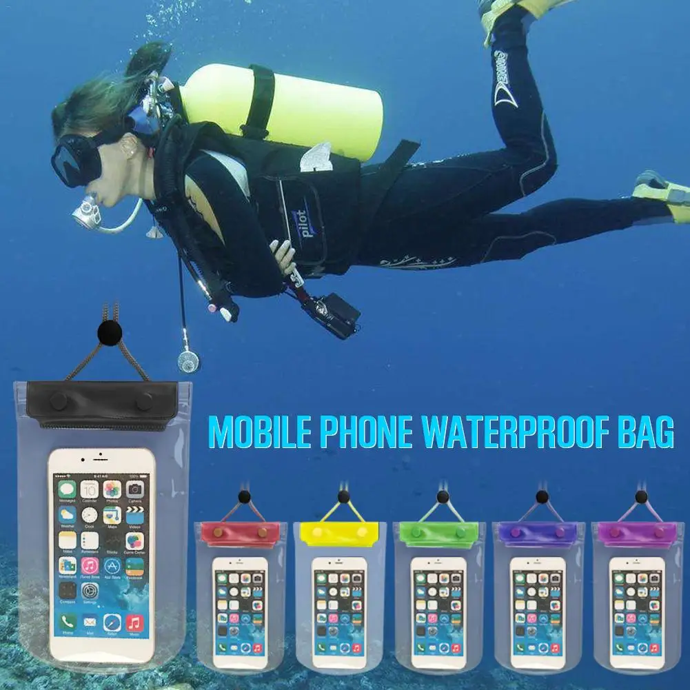 Водонепроницаемый мобильный телефон чехол для IPhone 7 X 8x Huawei P20 30 прозрачный ПВХ
