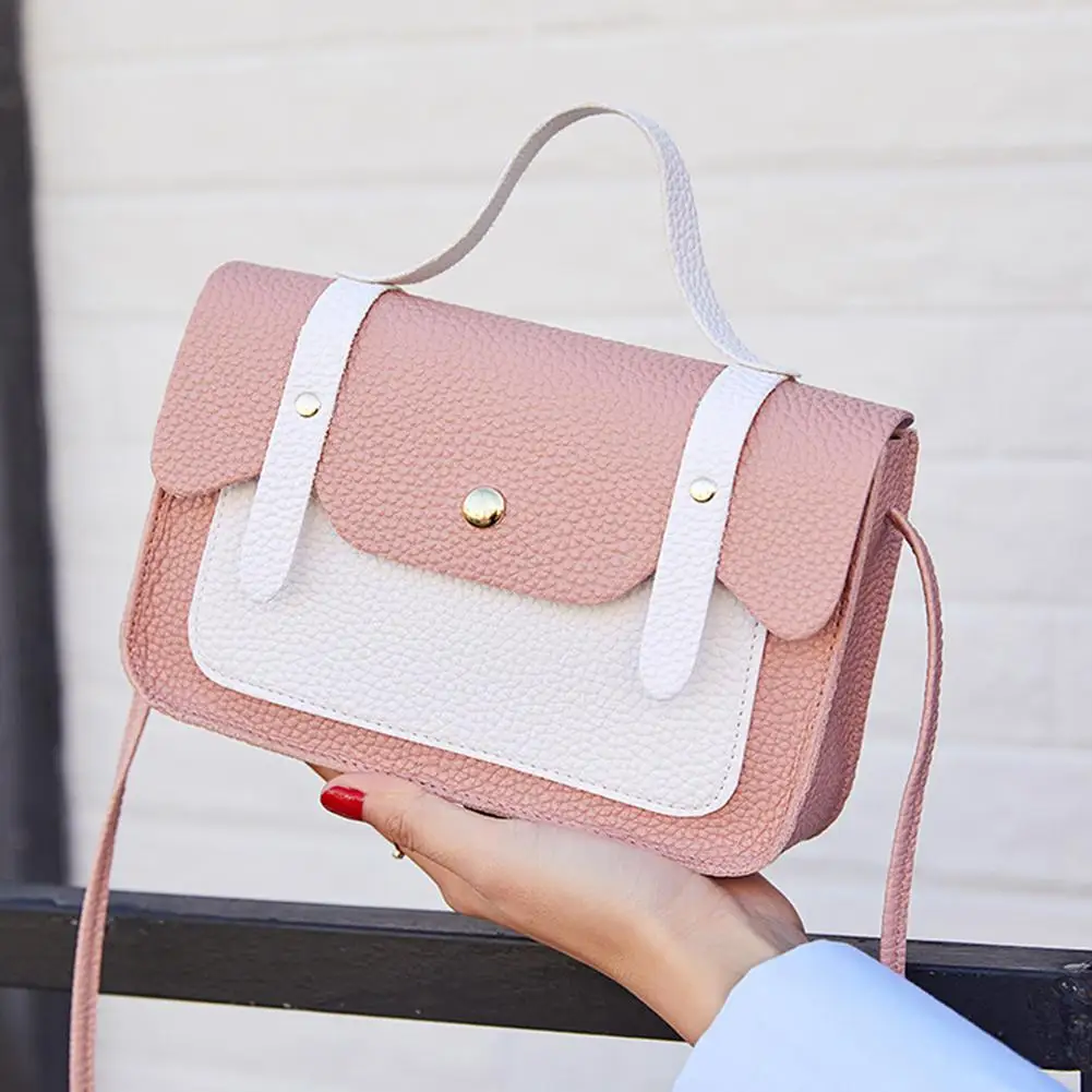 المرأة حقيبة ساع البسيطة الترفيه Crossbody أكياس مطابقة اللون مربع شكل حقيبة كتف الأزياء الصلبة اللون حقائب