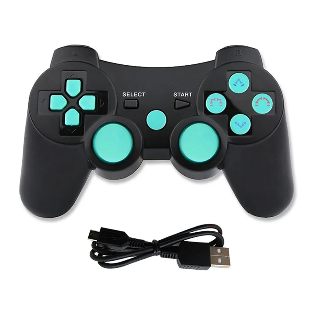 Для PS3 контроллер беспроводной двойной шок bluetooth-джойстик игровой контроллер для playstation 3 с зарядным кабелем 2 шт