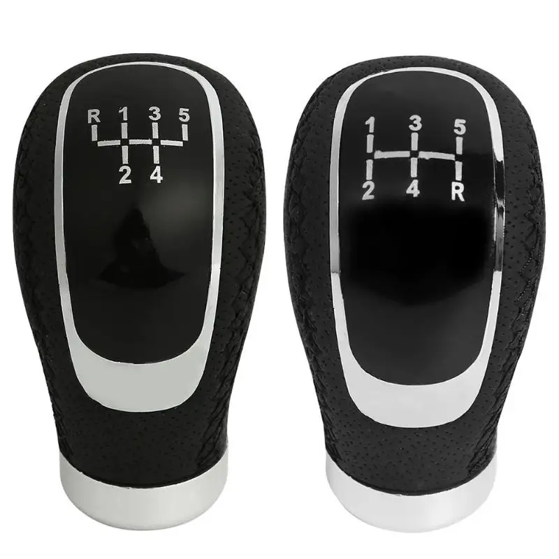 

5 Speed Auto Car Gear Shift Knob Universal Vehicle Manual Gear Knob Black Leather Stick Shifter Lever Knob