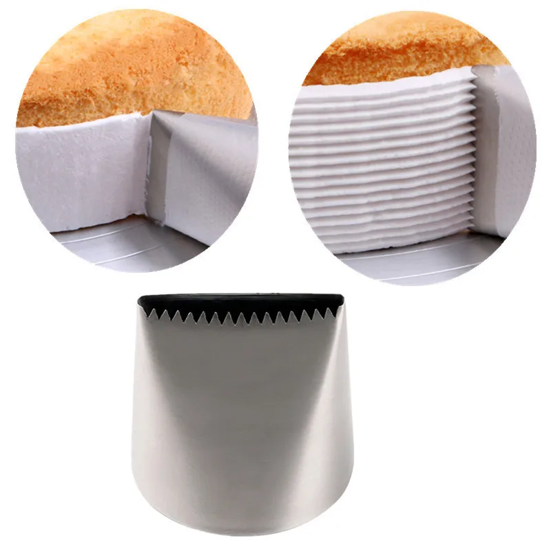 

Exceed Tuba Two-sided Design Single-sided Gear Tooth Cream Noodles Mounting Flower With Flat Mouth Cake Decorating Baking Tools