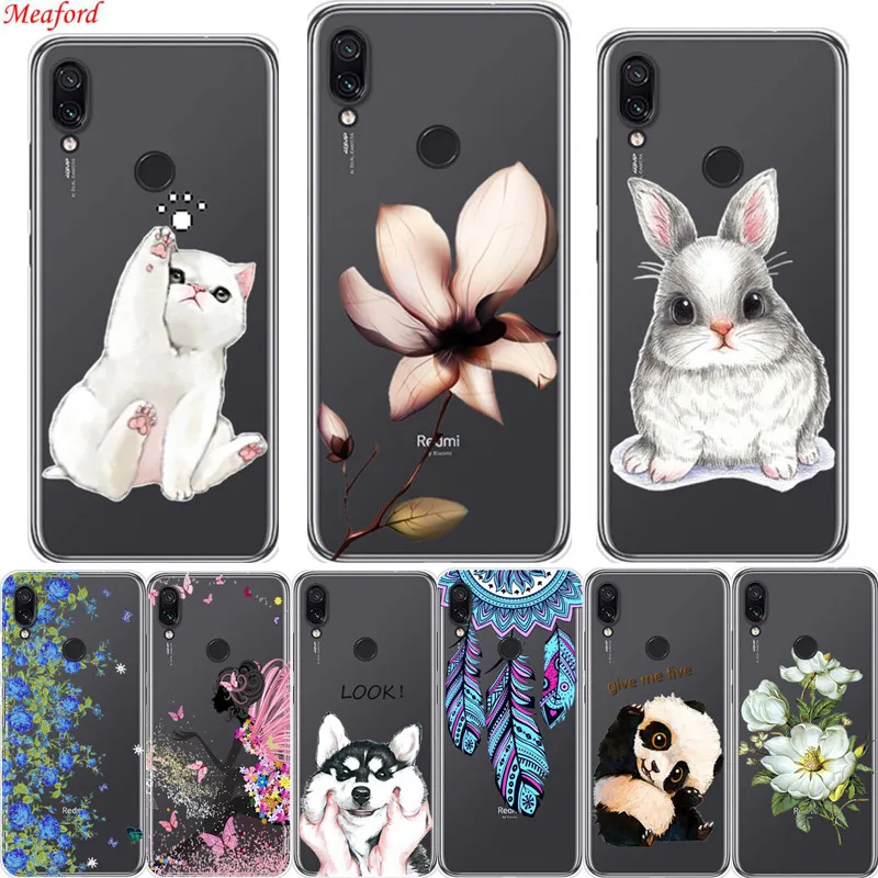 

For Xiaomi Redmi Note 7 Case 6.3'' Clear Back Cover Soft TPU Phone Case For Xiaomi Redmi Note 7 Pro Case Redmi Note7 Coque Funda