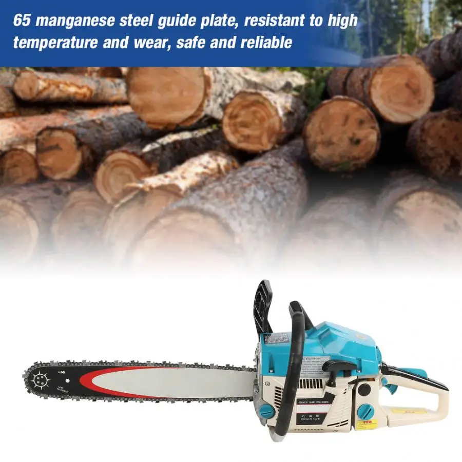 

Portable Gasoline Powered Chainsaw 20" Bar 62CC 2-Stroke Petrol Chain Saw Electric Chainsaw