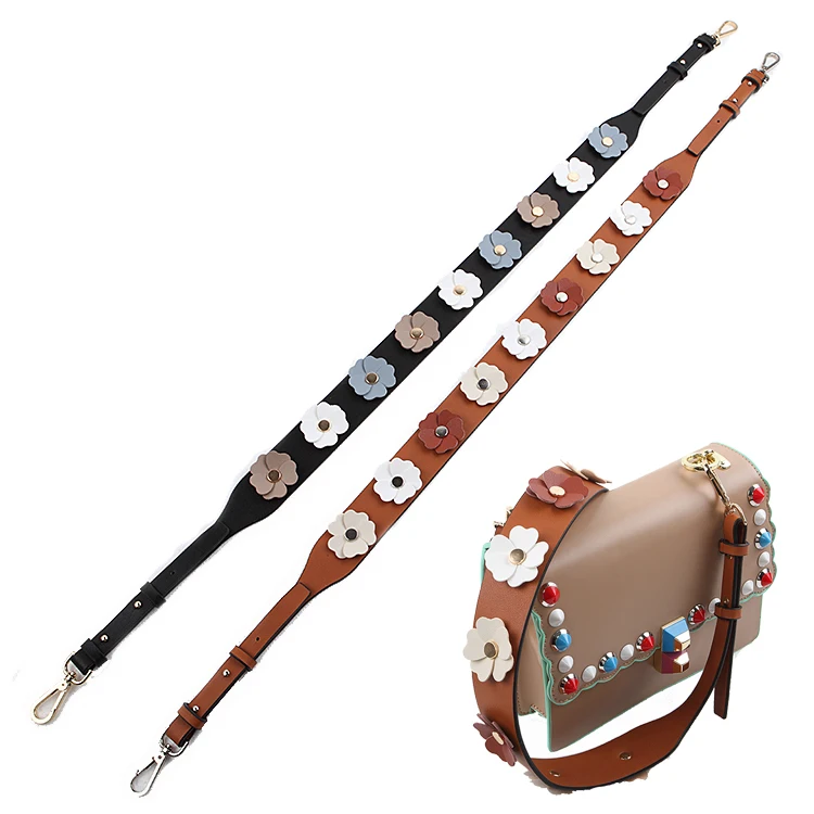 

Honeysilk/ Honey Silk Three-dimensional Flower Rivet Package Straps Mk Straps Ma'am Bag Width Straps Two-sided Package Bring