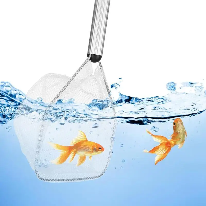 

White Aluminum Alloy Handheld Fishing Landing Net Rod Fishing Net Fishing Supply Fishing Net