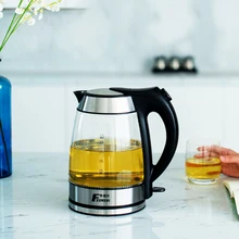 Edoolffe MD-315 1.7L большой емкости ручной стеклянный Электрический чайник из нержавеющей стали для домашнего быстрого нагрева контроль температуры