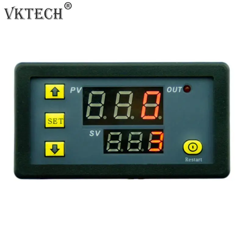 

12V Timing Delay Timer Relay Module Digital LED Dual Display Cycle 0-999 Hours Adjustable Power Supplies