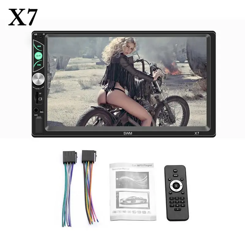 2 DIN MP5 Автомобильный MP3 плеер Bluetooth Сенсорный экран стерео радио камера