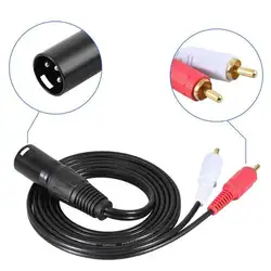 3Pin XLR 2RCA Расширение аудио кабель 1,5 м Y Splitter провода шнура для смеситель микрофонный усилитель Динамик стерео систем нового
