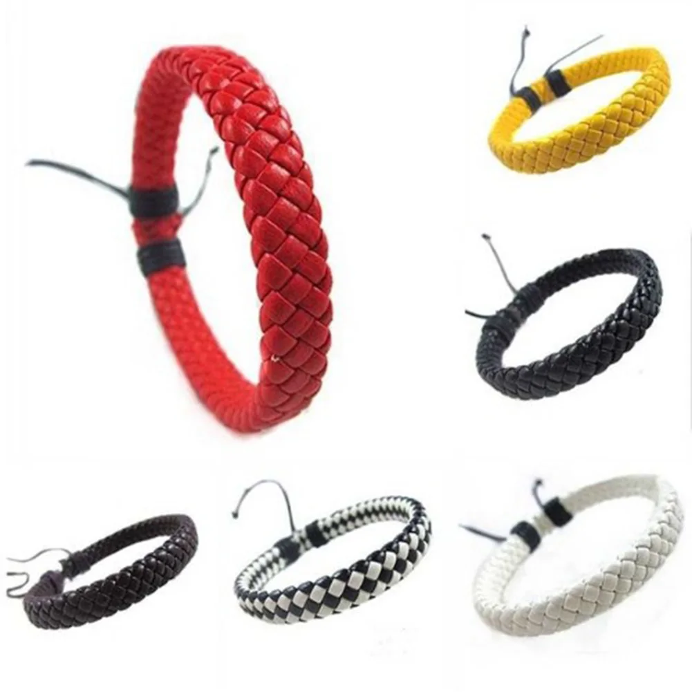 

Cheap Hot Fashion Trendy Charm Bracelets Leather Jewelry Woven Rope Chain Comfortable Vintage Men Women Bohemia Wholesale Gift