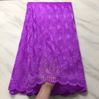 

2019 New Style French Net Lace Fabric African Tulle Mesh Lace Fabric Embroidered High Quality African Lace Fabric For Sewing 5yd