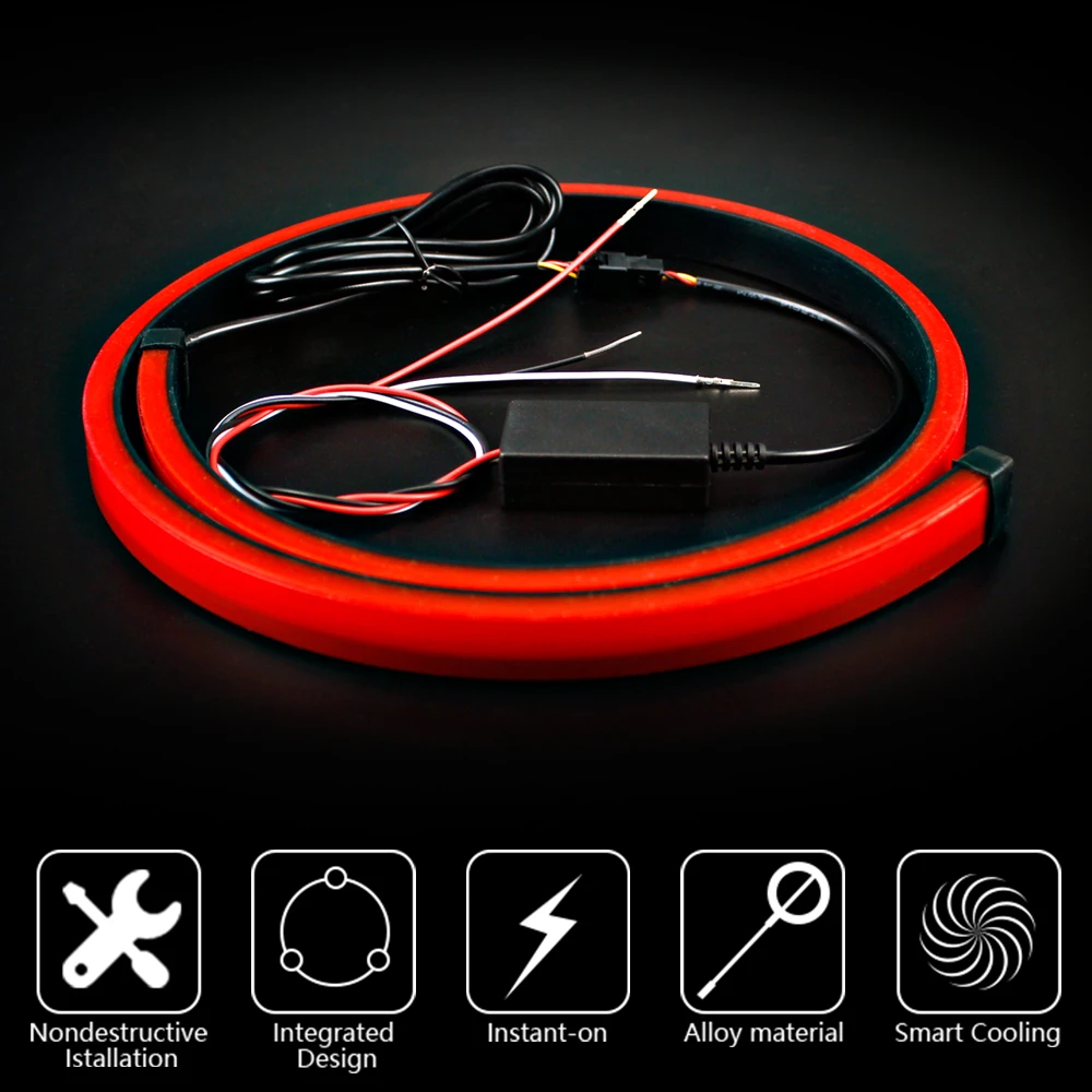 

Universal 90cm Car 180 SMD LED Rear Tail Braking Light Auto Flash Following Third Brake Lamp Daytime Running Lights DRL