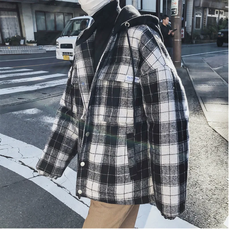 Winter Men's New Fashion Personality Youth Long Sleeve Joker Casual Temperament Polyester Solid Color Hooded Warm Jacket | Мужская