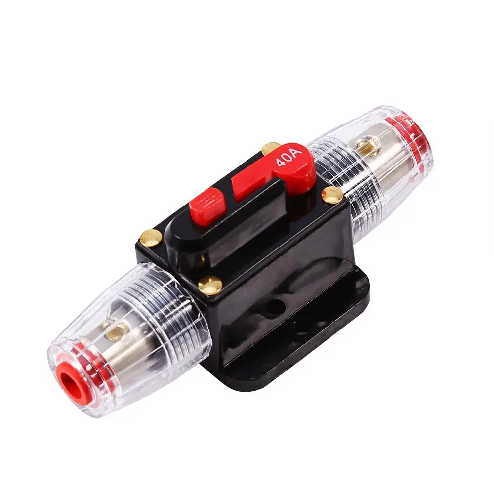 

Circuit Breaker 12V DC 40A Circuit Breaker Reset Fuse Resettable Convenient Easy Use for Car