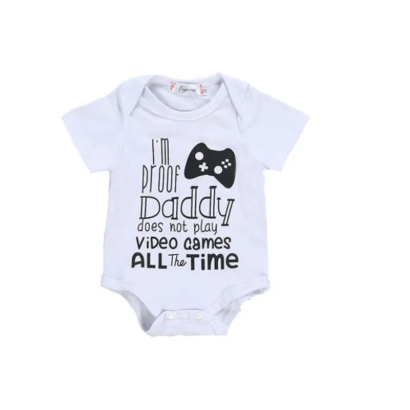 

Jumpsuit Romper Newborn Toddler Baby Boy Girl Letter Print Sunsuit Short Sleeve Summer Cotton Boys Girls Clothes
