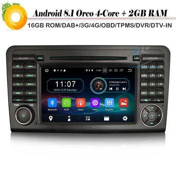 

7"Android 8.1 Autoradio Car stereo DVD GPS WiFi DVR Bluetooth for Mercedes Benz ML/GL-Class W164 X164 ML350 GL550