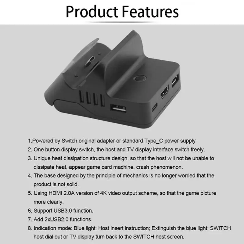 HDMI зарядная док станция регулируемый кронштейн база для Nintend Switch Host|Зарядные