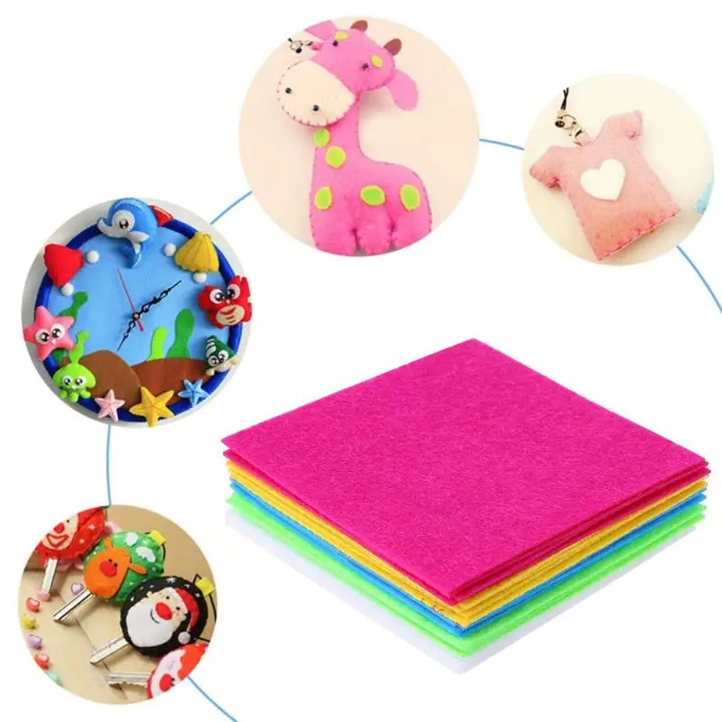 

20 pcs Colorful Craft Non Woven Fabric handcrafted DIY Bundle for Sewing Doll Felt Cloth students' handmade artistor